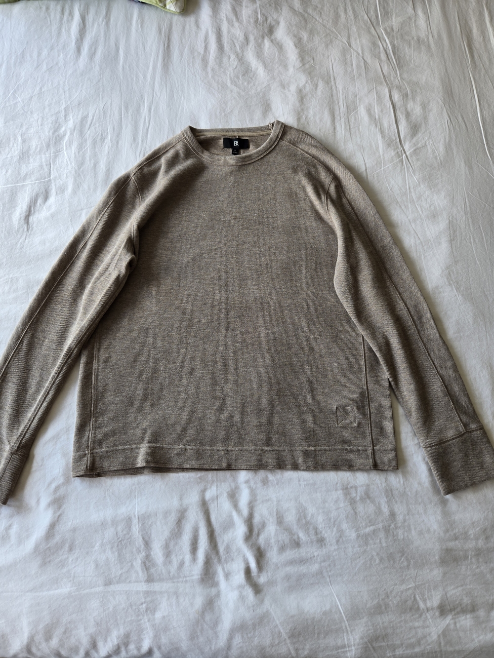 Banana Republic Men's Crewneck Sweater - Taupe Heather, Size L, NWT - Picture 6 of 14
